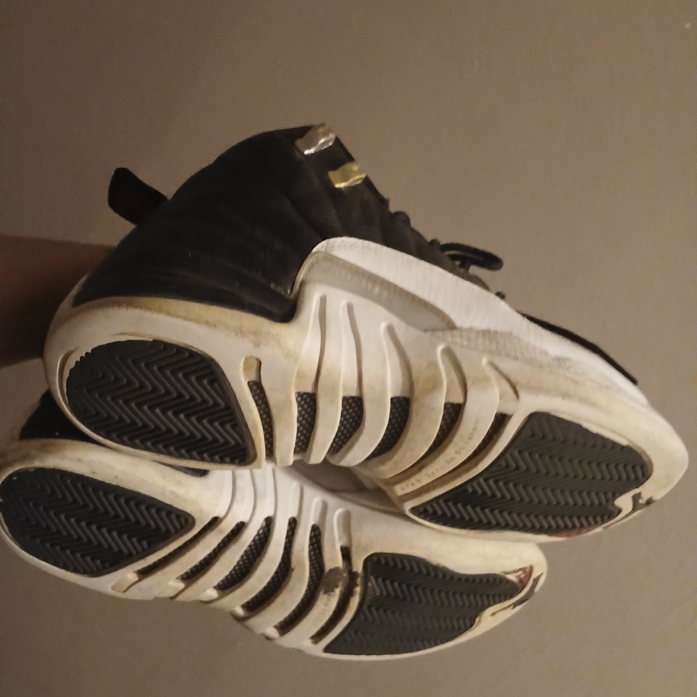 Jordan Black and White Sneakers with Gold Accents